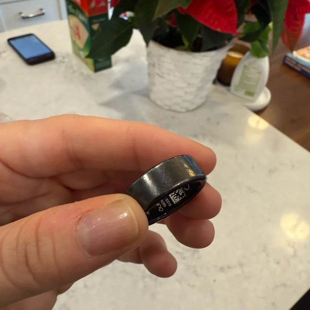 Oura Ring Black Heritage Gen 3 Size 8